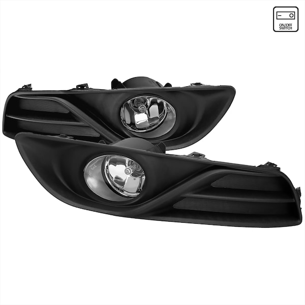 Spec-D Tuning Nissan Sentra Fog Lights With Clear Lens 13-15, PK2 LF-SEN13COEM-HZ - main
